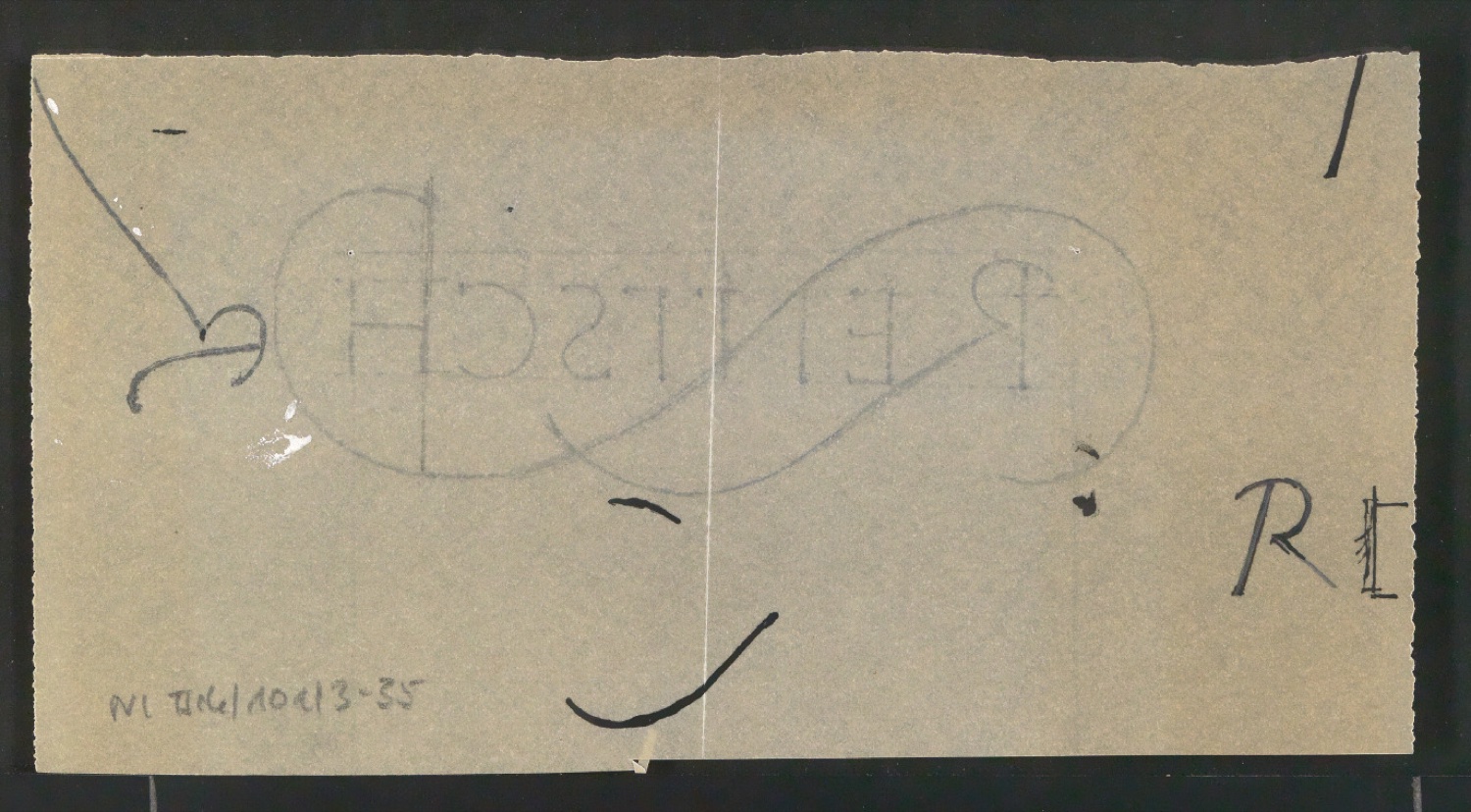 Entwurfszeichnungen von Signet für Georg-Rentsch-Söhne [1950] — Blatt 12