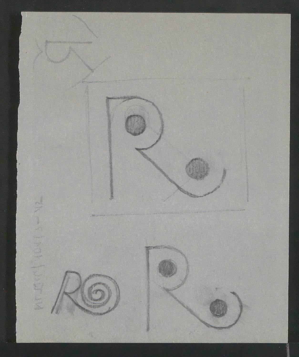 Entwurfszeichnungen und Entwürfe von Firmenzeichen für Georg-Rentsch-Söhne [1950] — Blatt 7
