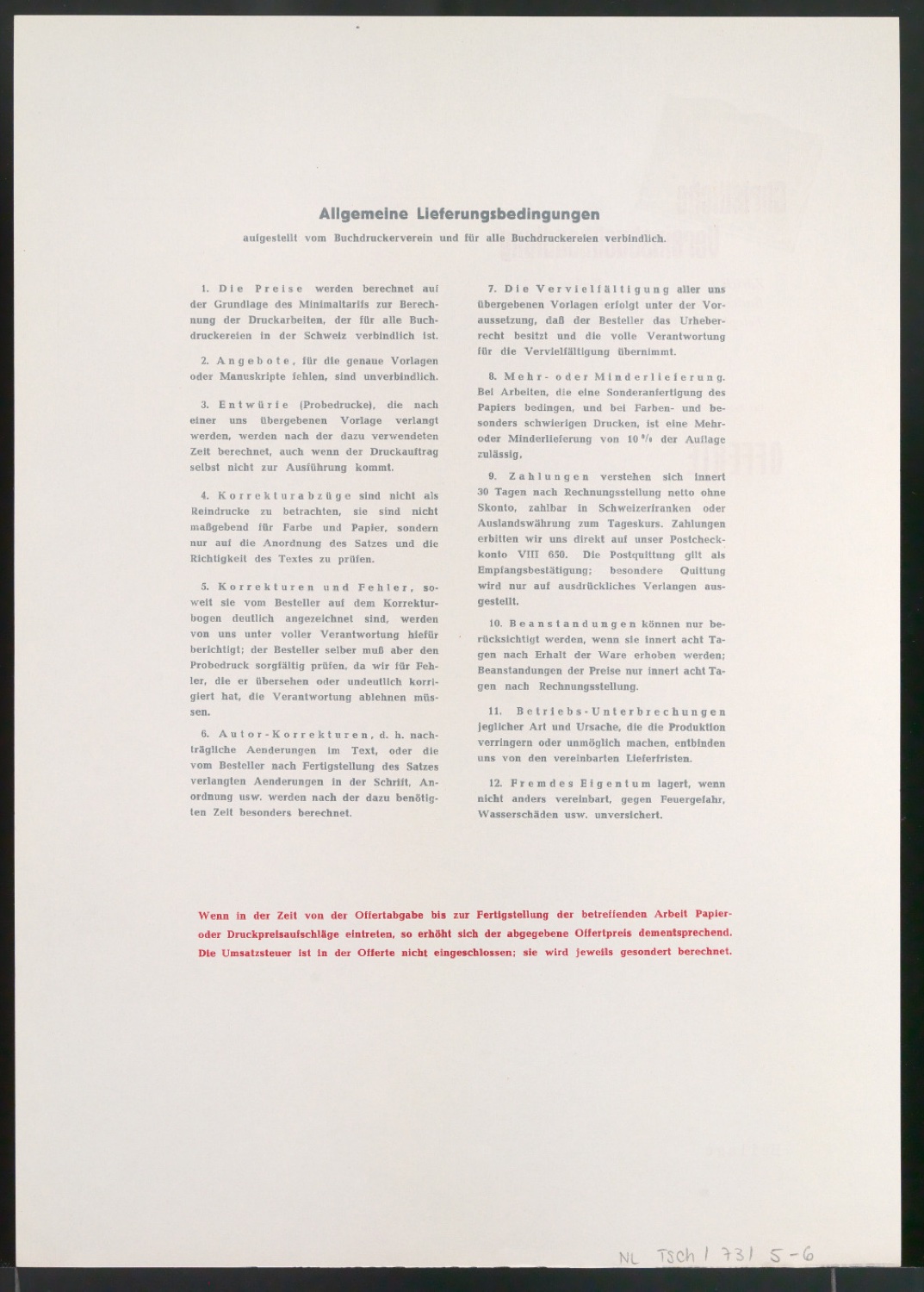 Briefbogen für Christliche Vereinsbuchhandlung Zürich — Blatt 6