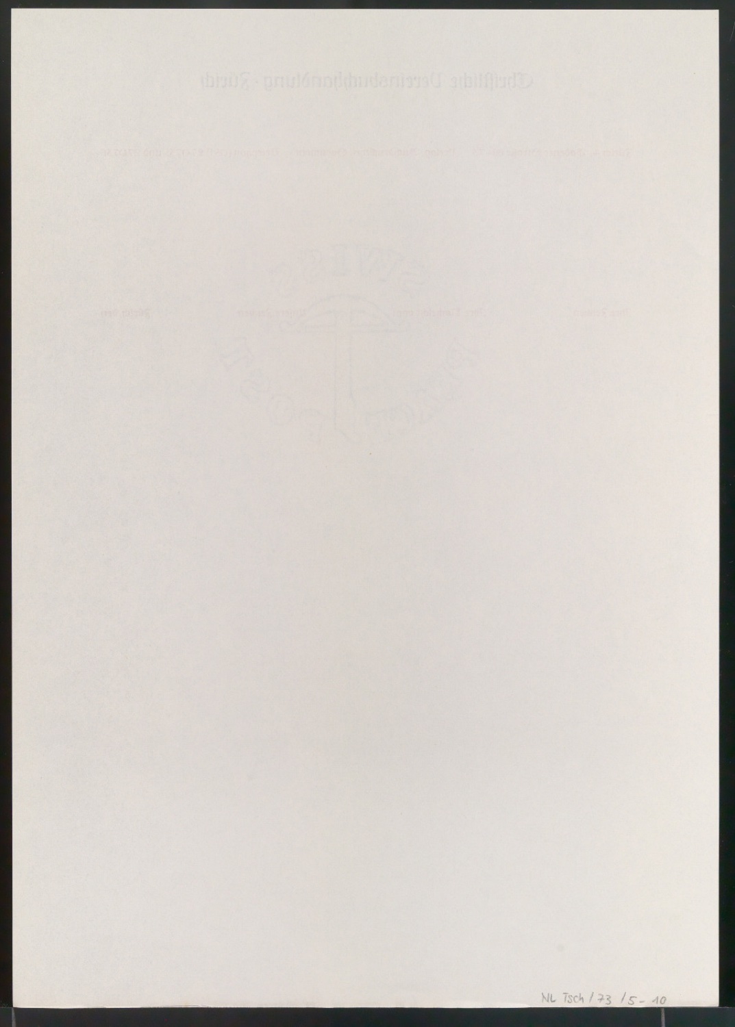 Briefbogen für Christliche Vereinsbuchhandlung Zürich — Blatt 10