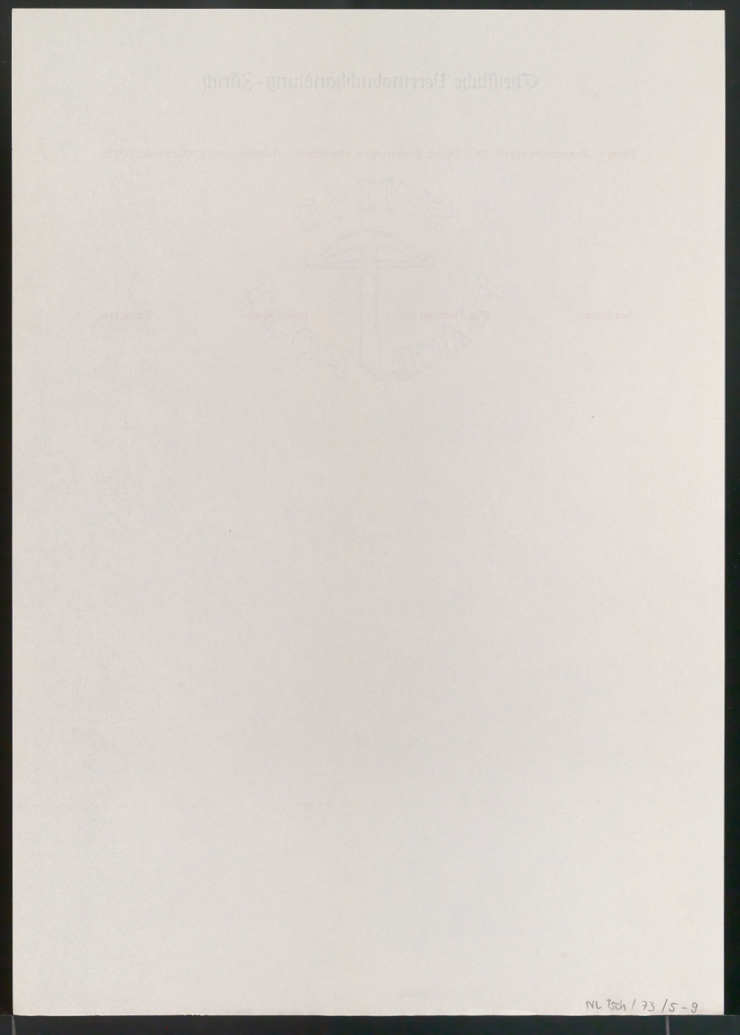 Briefbogen für Christliche Vereinsbuchhandlung Zürich — Blatt 12