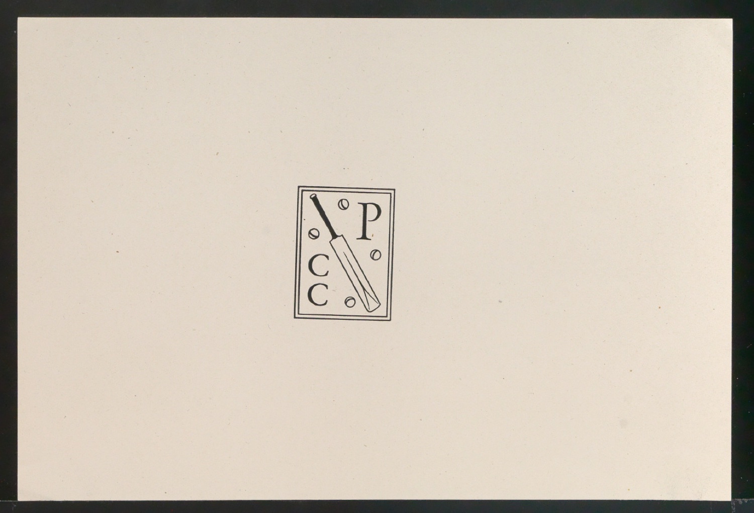 Probedruck des Logos für die Penguin Cricket Club Clubcard — Blatt 1