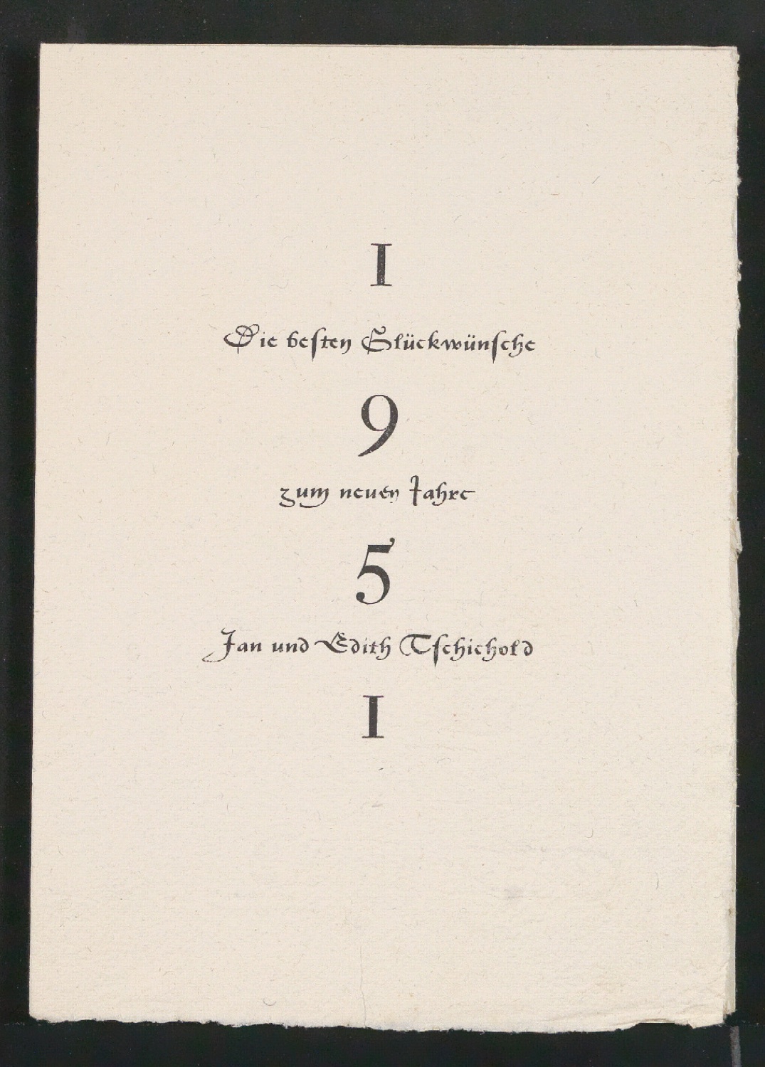 Probedrucke von Neujahrswunsch 1951 — Blatt 1