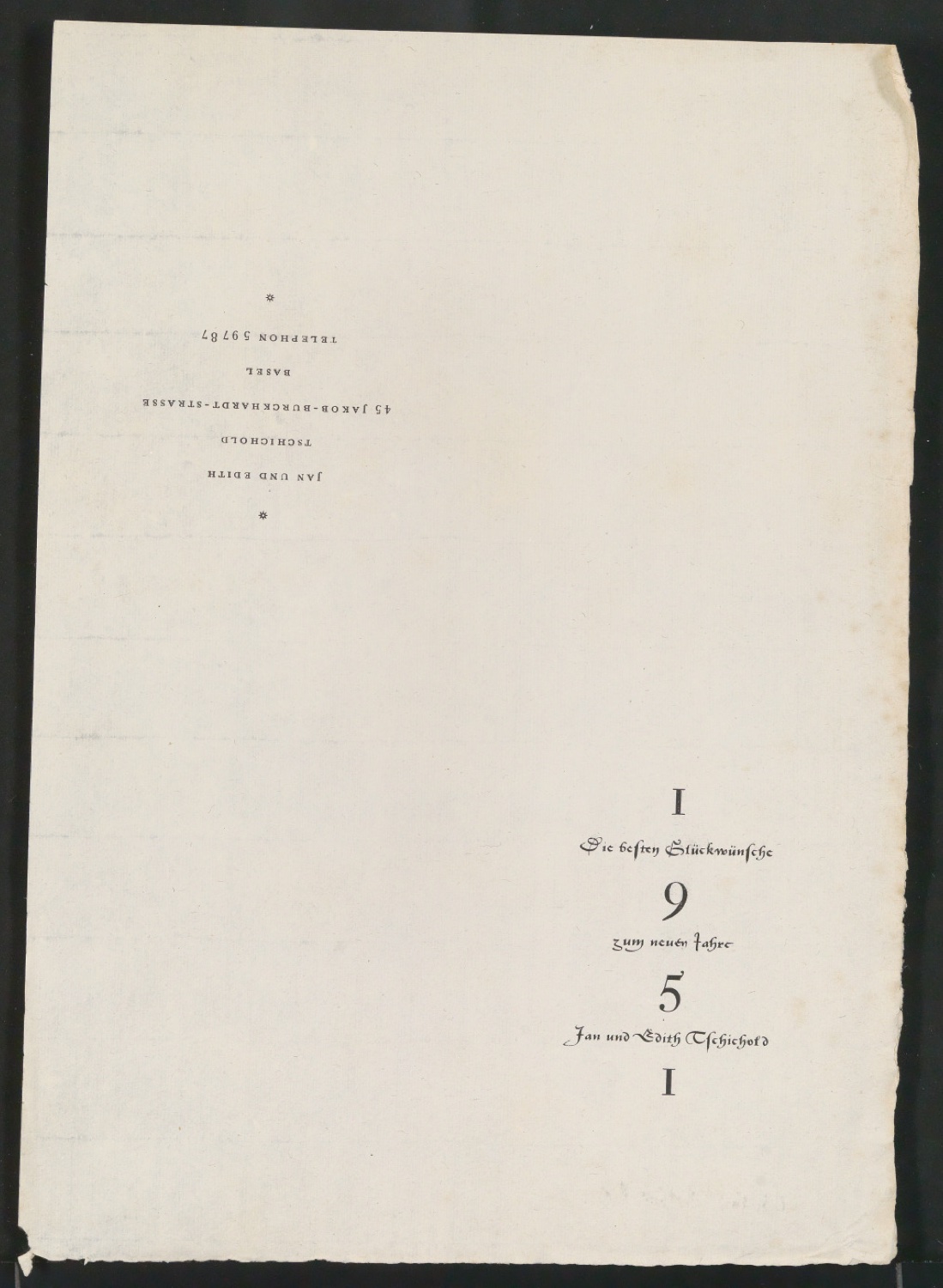 Probedrucke von Neujahrswunsch 1951 — Blatt 18