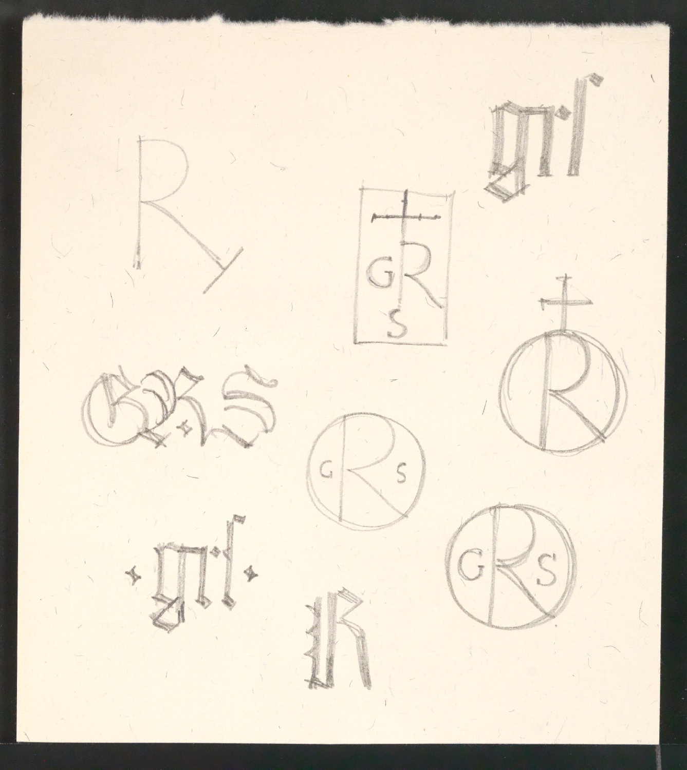 Entwurfszeichnungen von Firmenzeichen für Georg-Rentsch-Söhne [1950] — Blatt 3