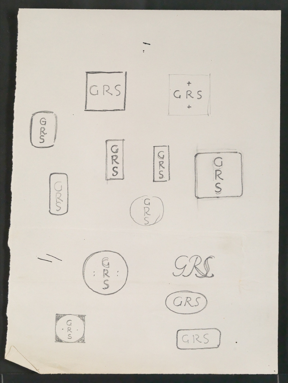 Entwurfszeichnungen von Firmenzeichen für Georg-Rentsch-Söhne [1950] — Blatt 7