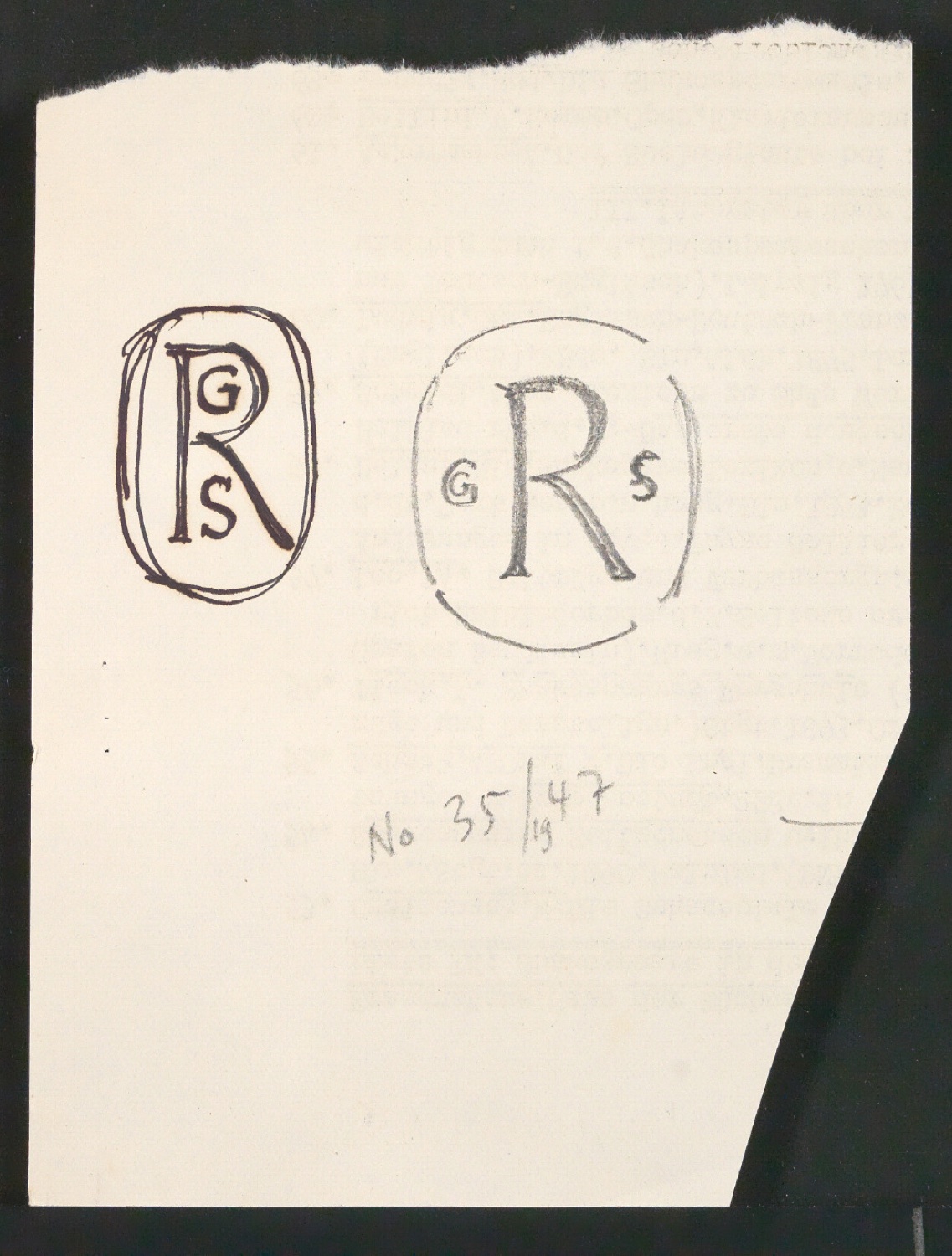 Entwurfszeichnungen von Firmenzeichen für Georg-Rentsch-Söhne [1950] — Blatt 13