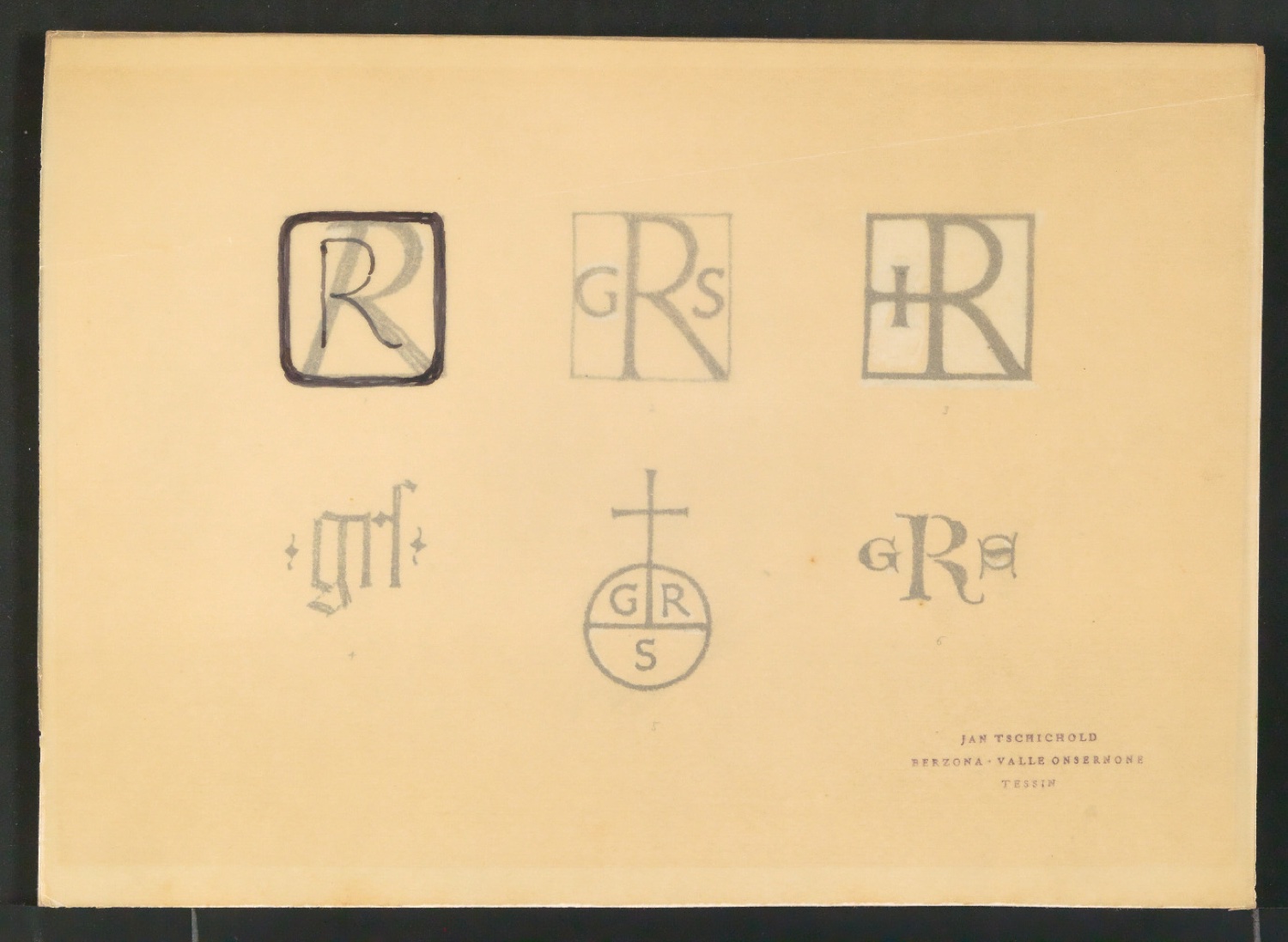 Entwurfszeichnungen von Firmenzeichen für Georg-Rentsch-Söhne [1950] — Blatt 49