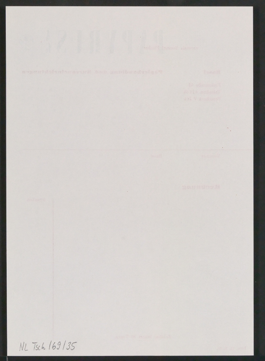 Rechnungsvordruck für Papyrus AG — Blatt 2