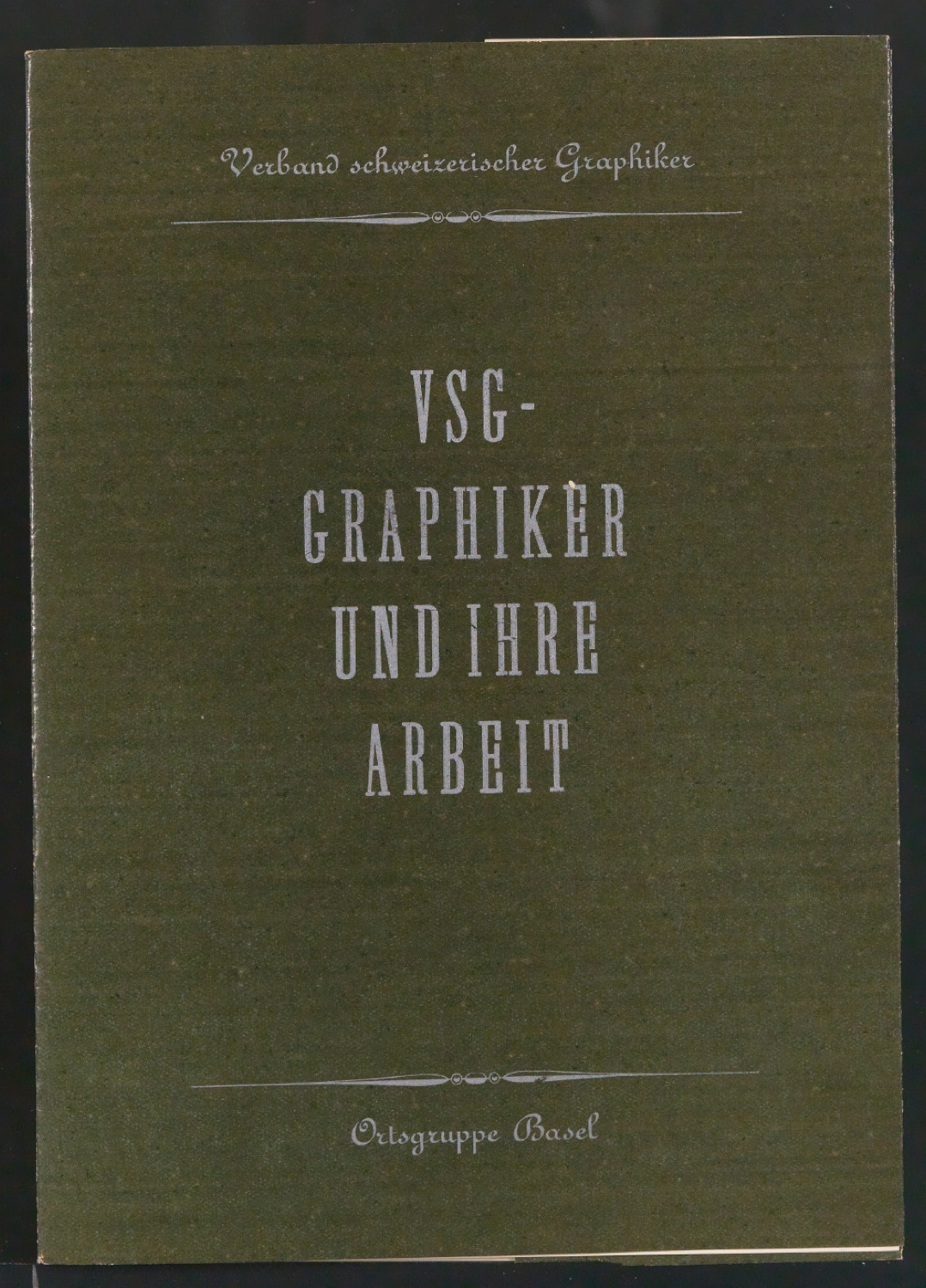 Schutzumschläge für den Band VSG-Graphiker und ihre Arbeit — Blatt 1
