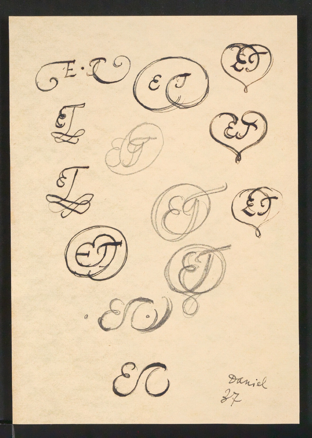 Entwürfe, Probedrucke und Klischeeabzüge von Signet für Briefbogen für Edith Tschichold — Blatt 17
