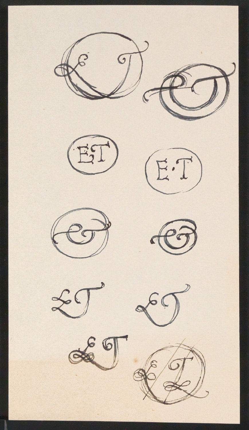 Entwürfe, Probedrucke und Klischeeabzüge von Signet für Briefbogen für Edith Tschichold — Blatt 23