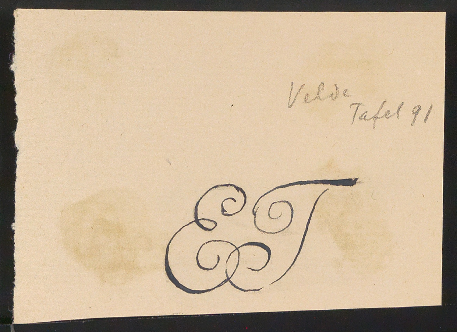 Entwürfe, Probedrucke und Klischeeabzüge von Signet für Briefbogen für Edith Tschichold — Blatt 75