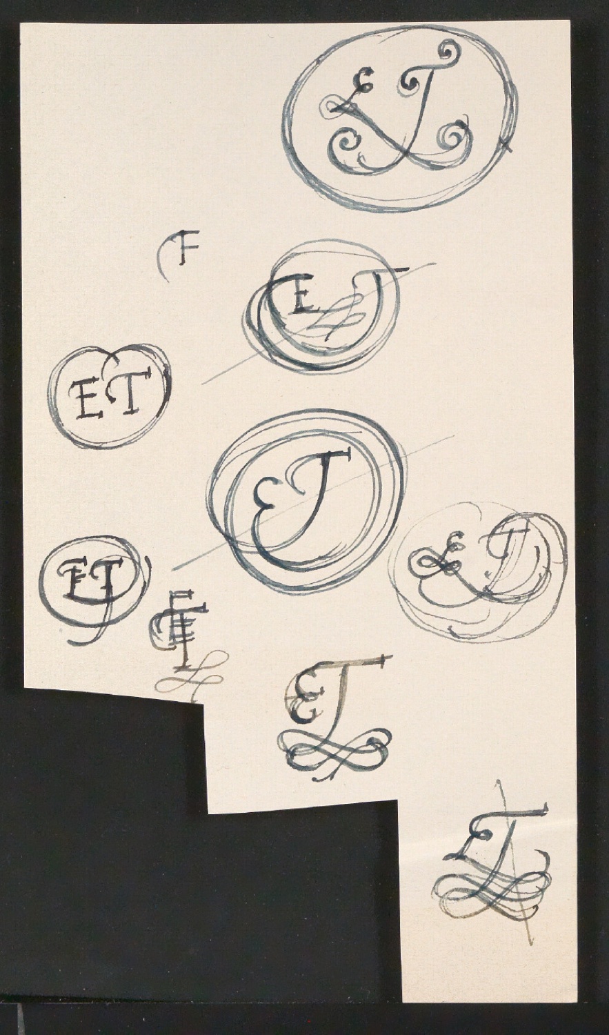 Entwürfe, Probedrucke und Klischeeabzüge von Signet für Briefbogen für Edith Tschichold — Blatt 77