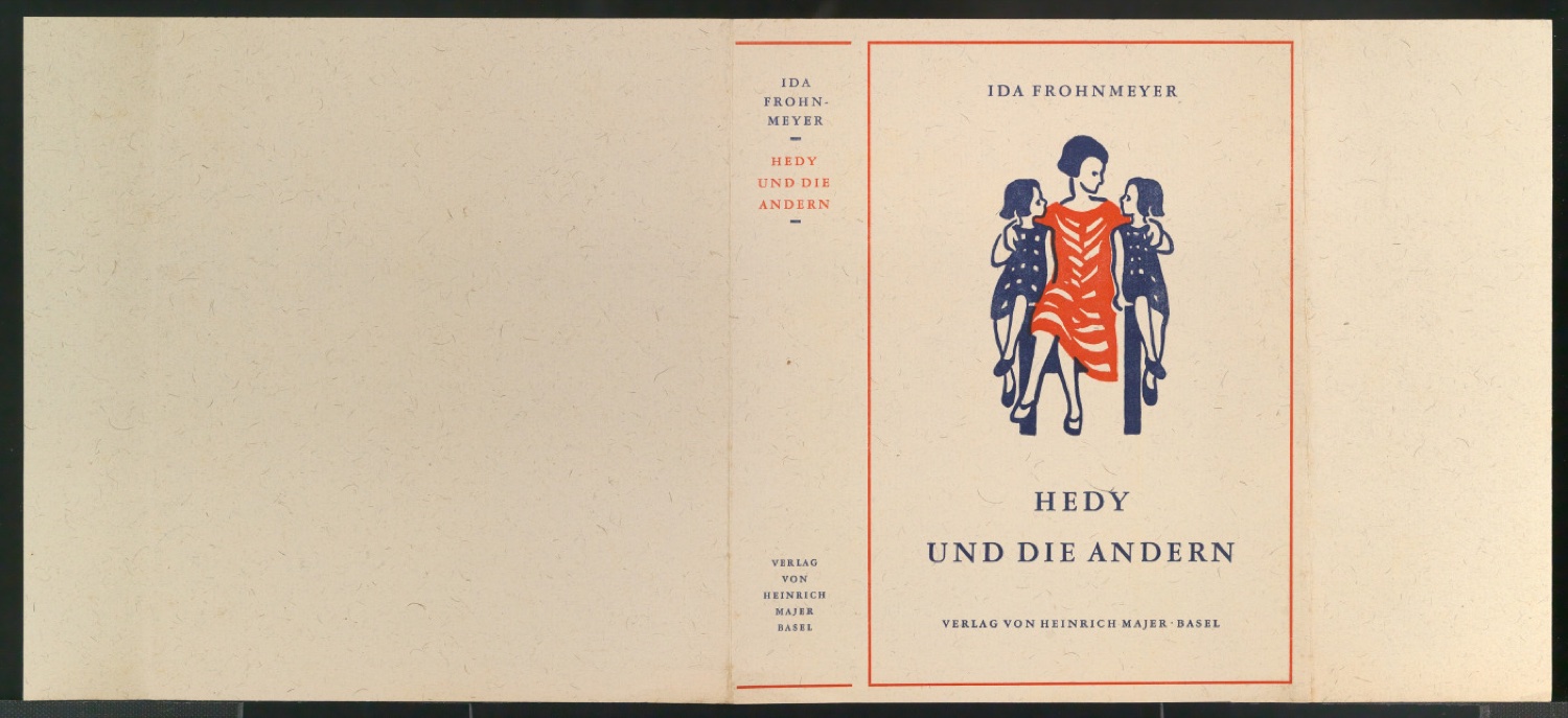 Probedrucke für den Schutzumschlag, Buchrücken und Titelschild von Hedy und die Andern — Blatt 1