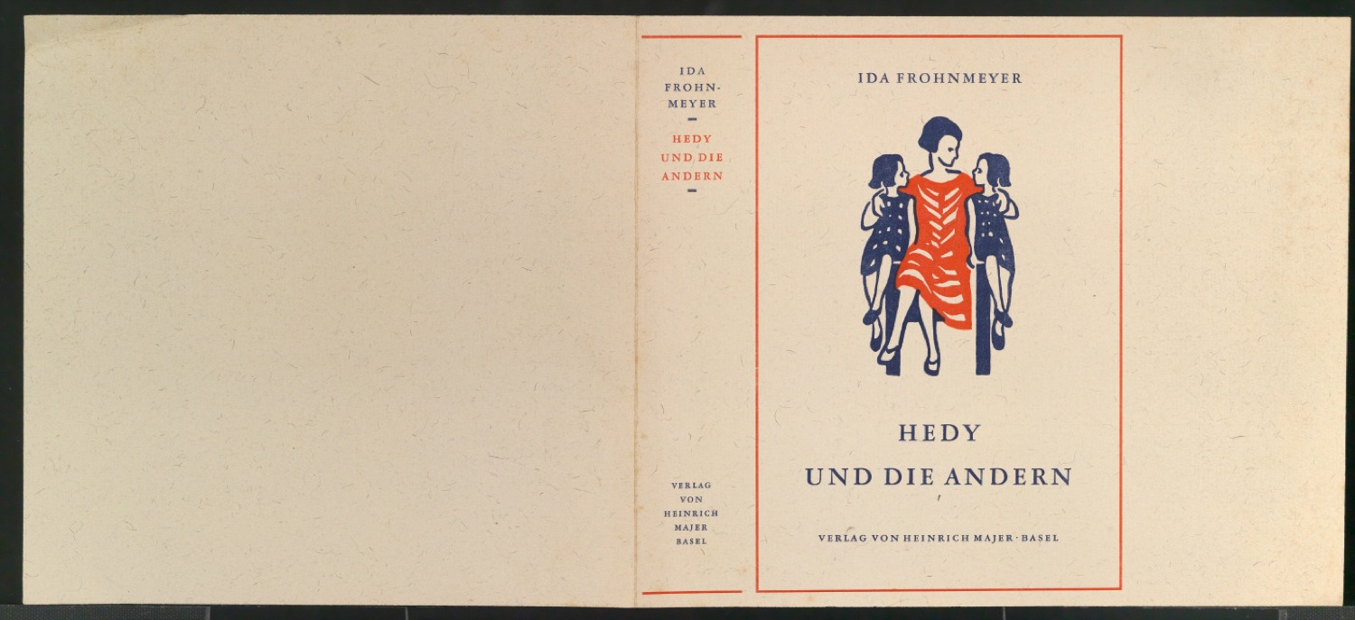 Probedrucke für den Schutzumschlag, Buchrücken und Titelschild von Hedy und die Andern — Blatt 3