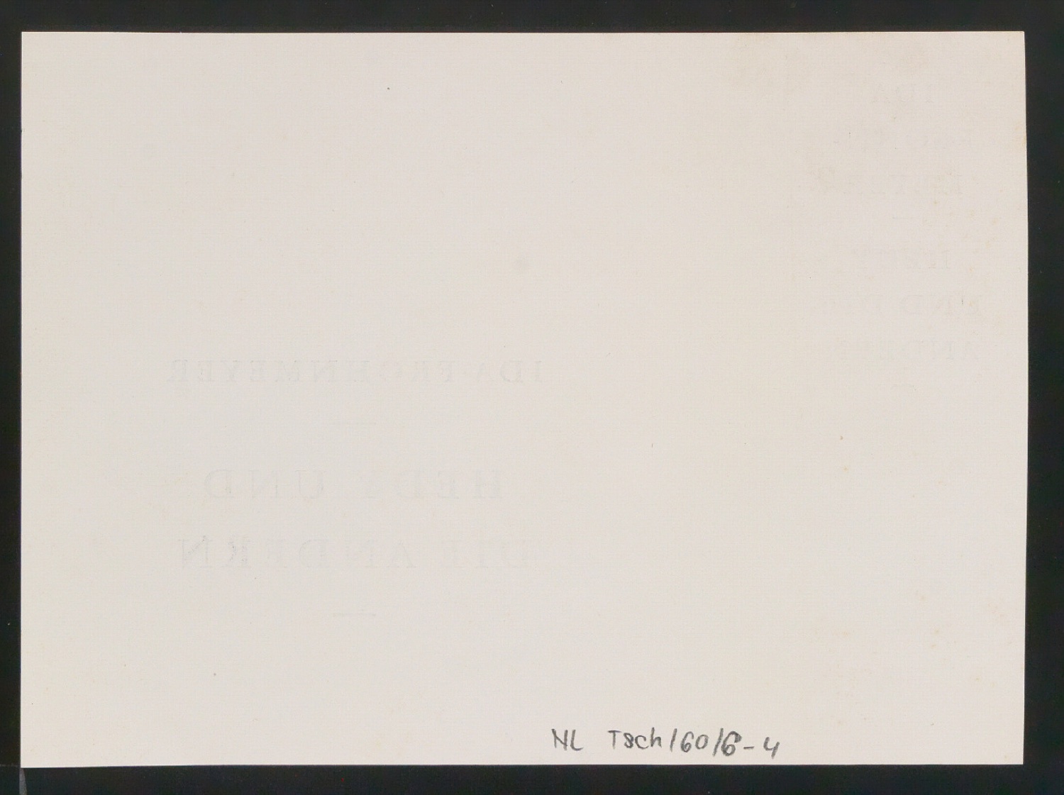 Probedrucke für den Schutzumschlag, Buchrücken und Titelschild von Hedy und die Andern — Blatt 8