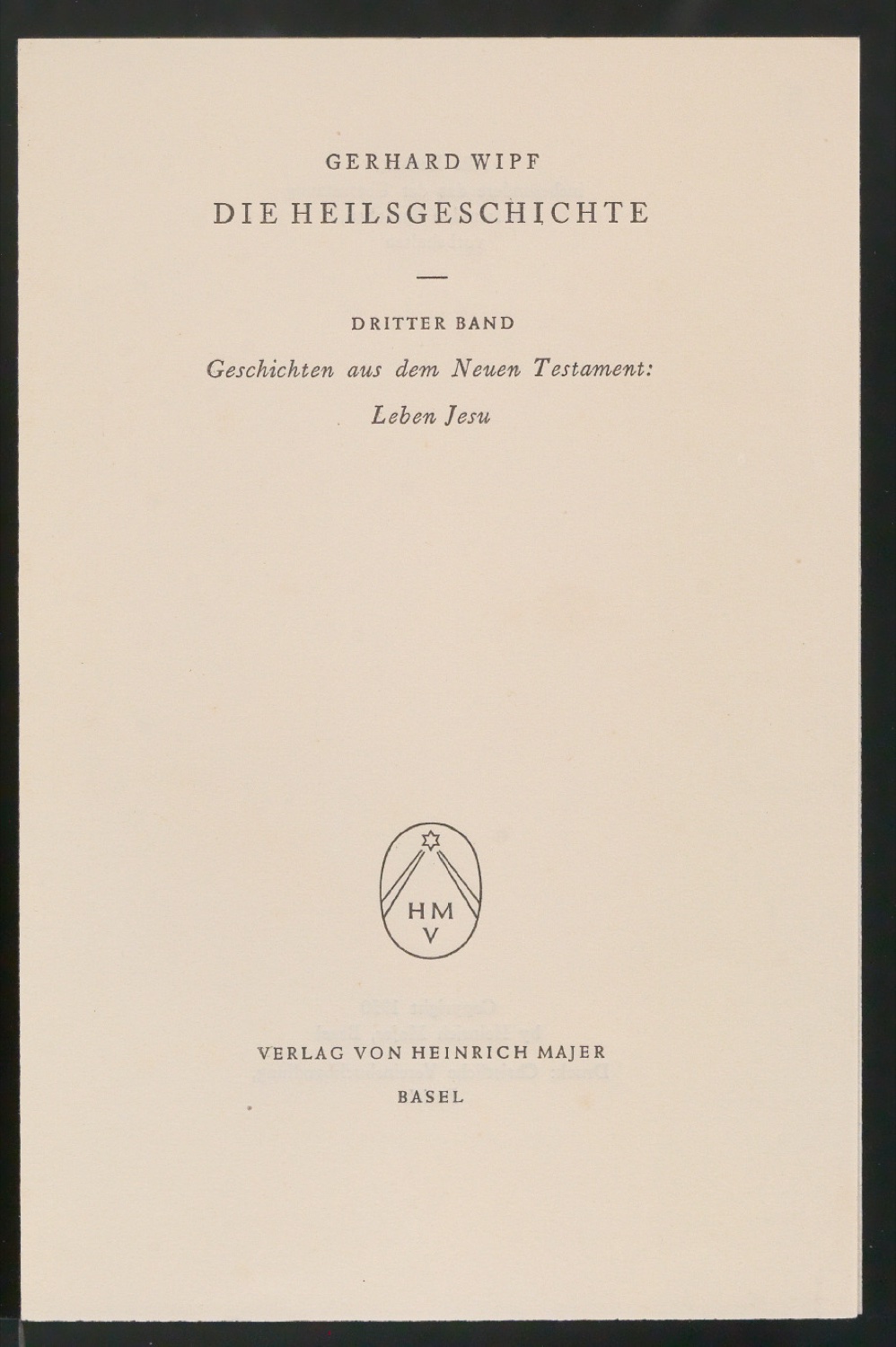 Probedrucke von Titelblättern, Buchrücken und Schutzumschlägen für Verlag Heinrich Majer — Blatt 4