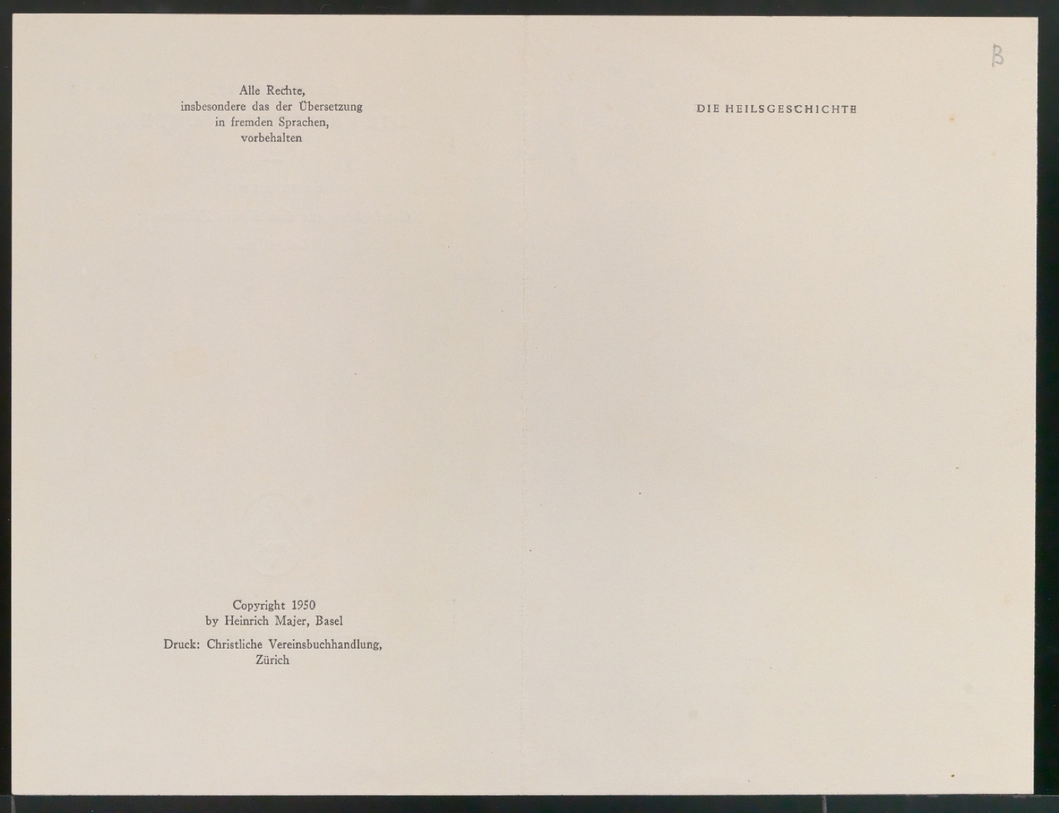 Probedrucke von Titelblättern, Buchrücken und Schutzumschlägen für Verlag Heinrich Majer — Blatt 5