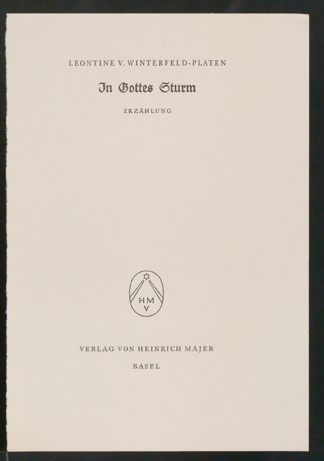 Probedrucke von Titelblättern, Buchrücken und Schutzumschlägen für Verlag Heinrich Majer — Blatt 7