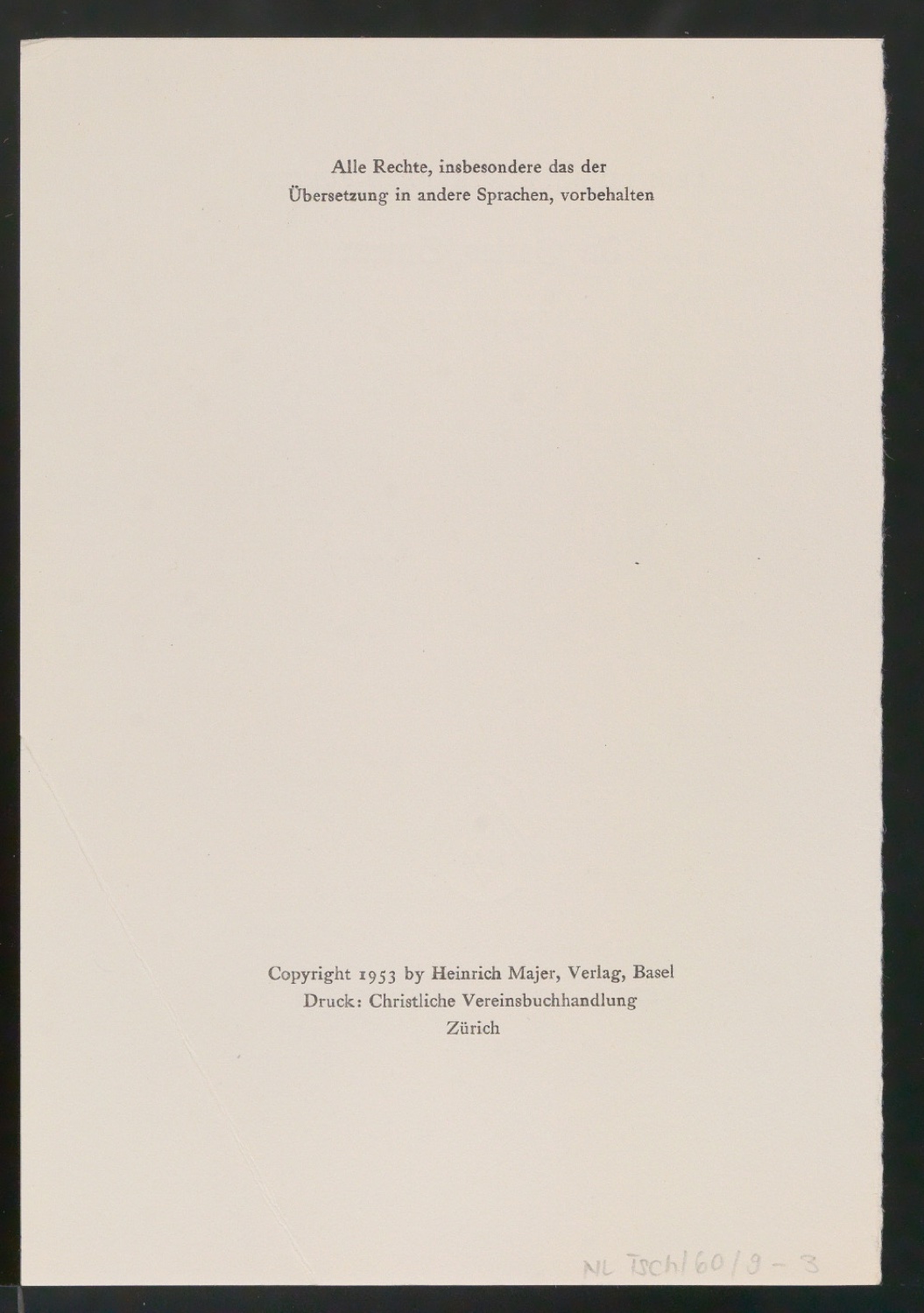 Probedrucke von Titelblättern, Buchrücken und Schutzumschlägen für Verlag Heinrich Majer — Blatt 8