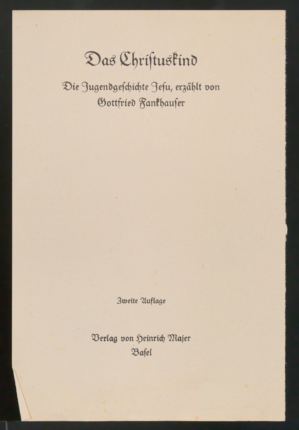 Probedrucke von Titelblättern, Buchrücken und Schutzumschlägen für Verlag Heinrich Majer — Blatt 11
