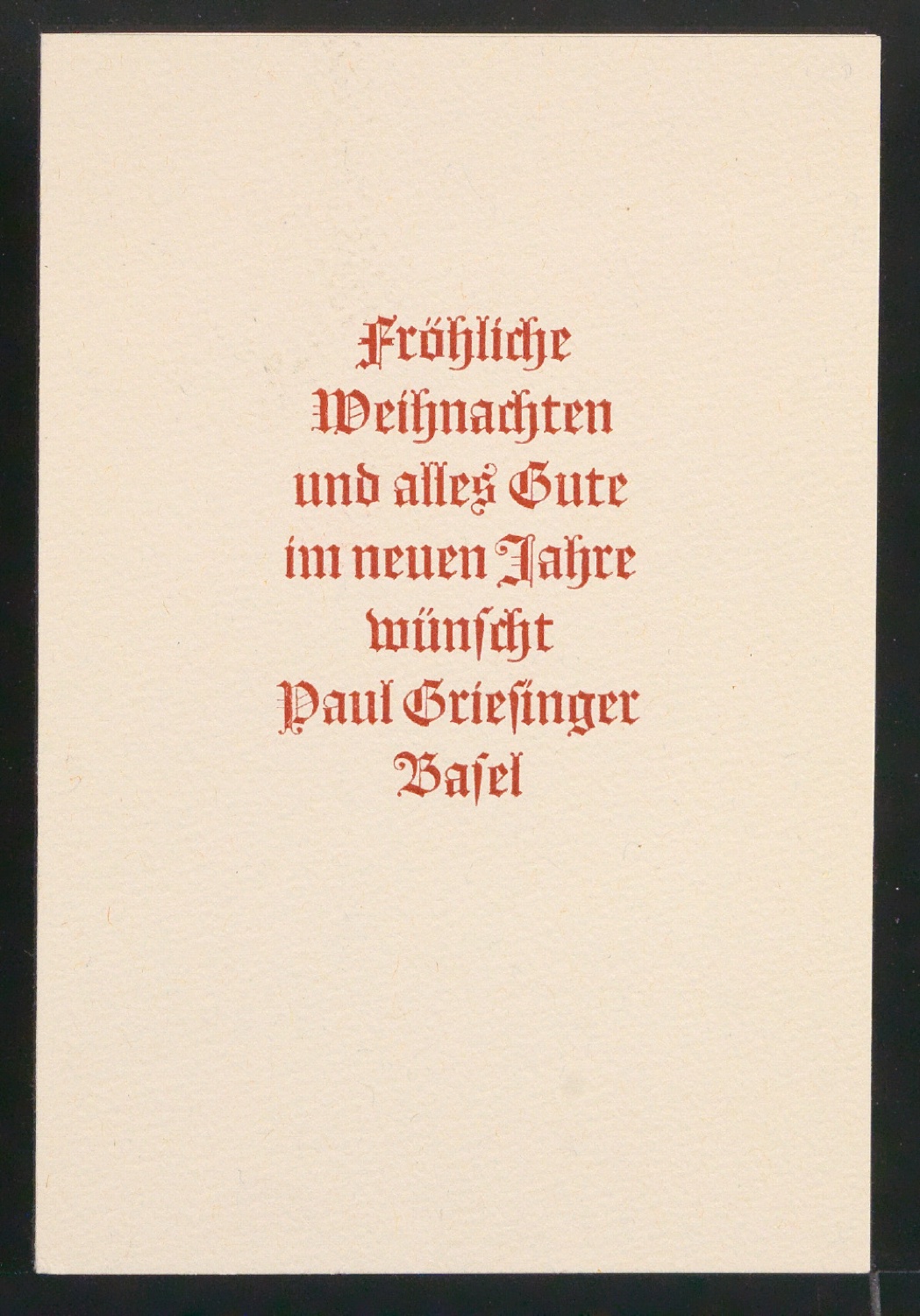 Neujahrswunsch für Paul Griesinger — Blatt 1