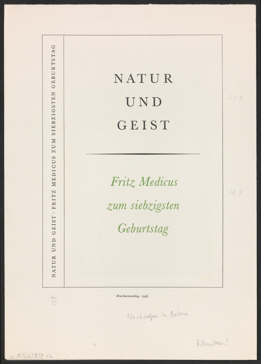 Korrekturfahne von Einige Arbeiten von Jan Tschichold — Blatt 3