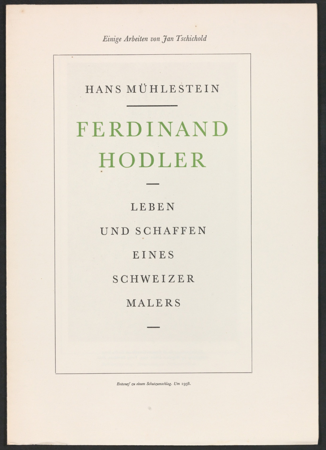 Einige Arbeiten von Jan Tschichold — Blatt 1