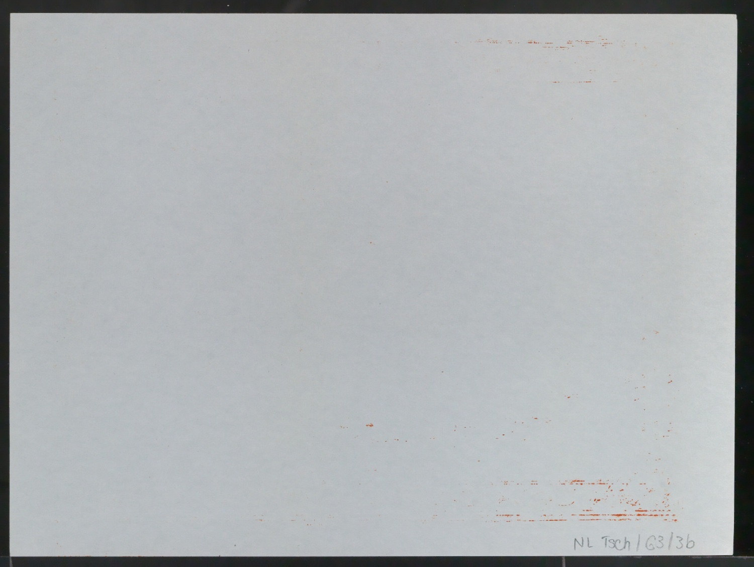 Orangener Probedruck für den Umschlag von The Penguin Poets: The Centuries' Press 5: Bridges to the present day — Blatt 2