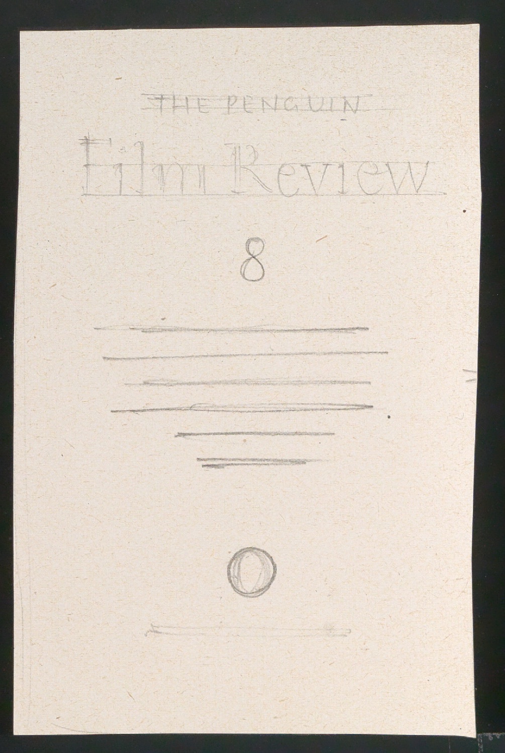 Entwurf für das Titelblatt von The Penguin Film Review 8 — Blatt 1