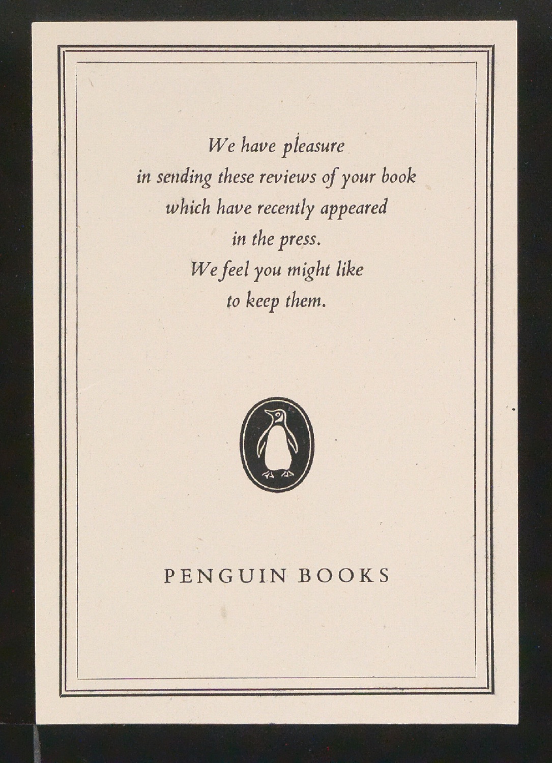 Probedrucke, Klischees und Klischeeabzüge von Verlegermarke für Penguin Books — Blatt 7