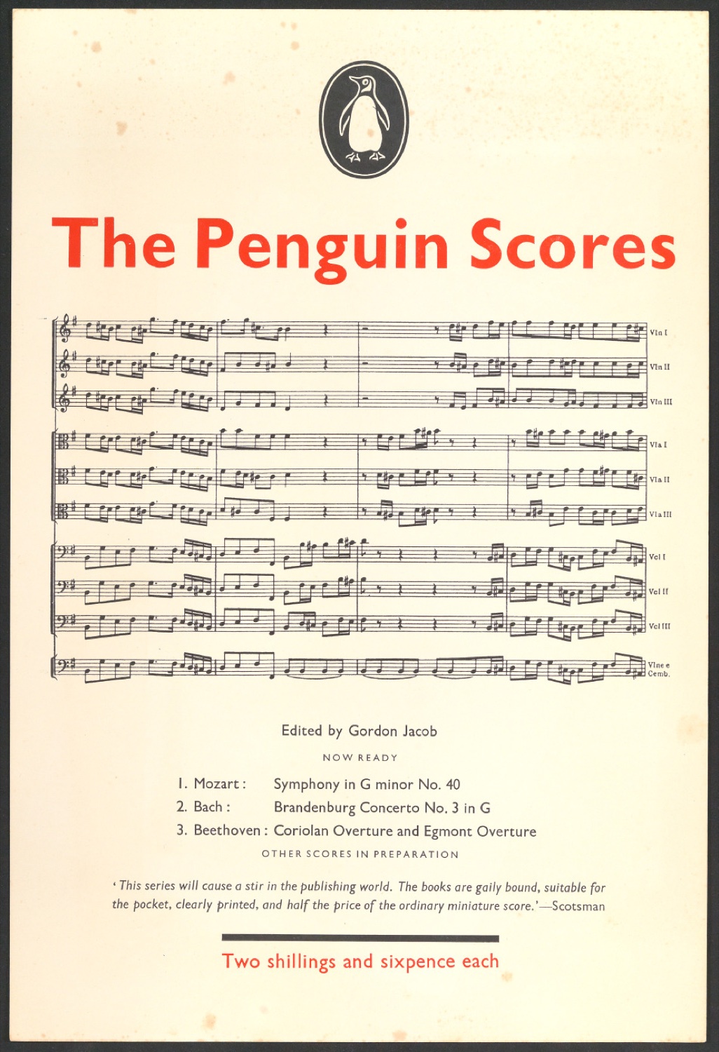 Werbeplakat The Penguin Scores — Blatt 1