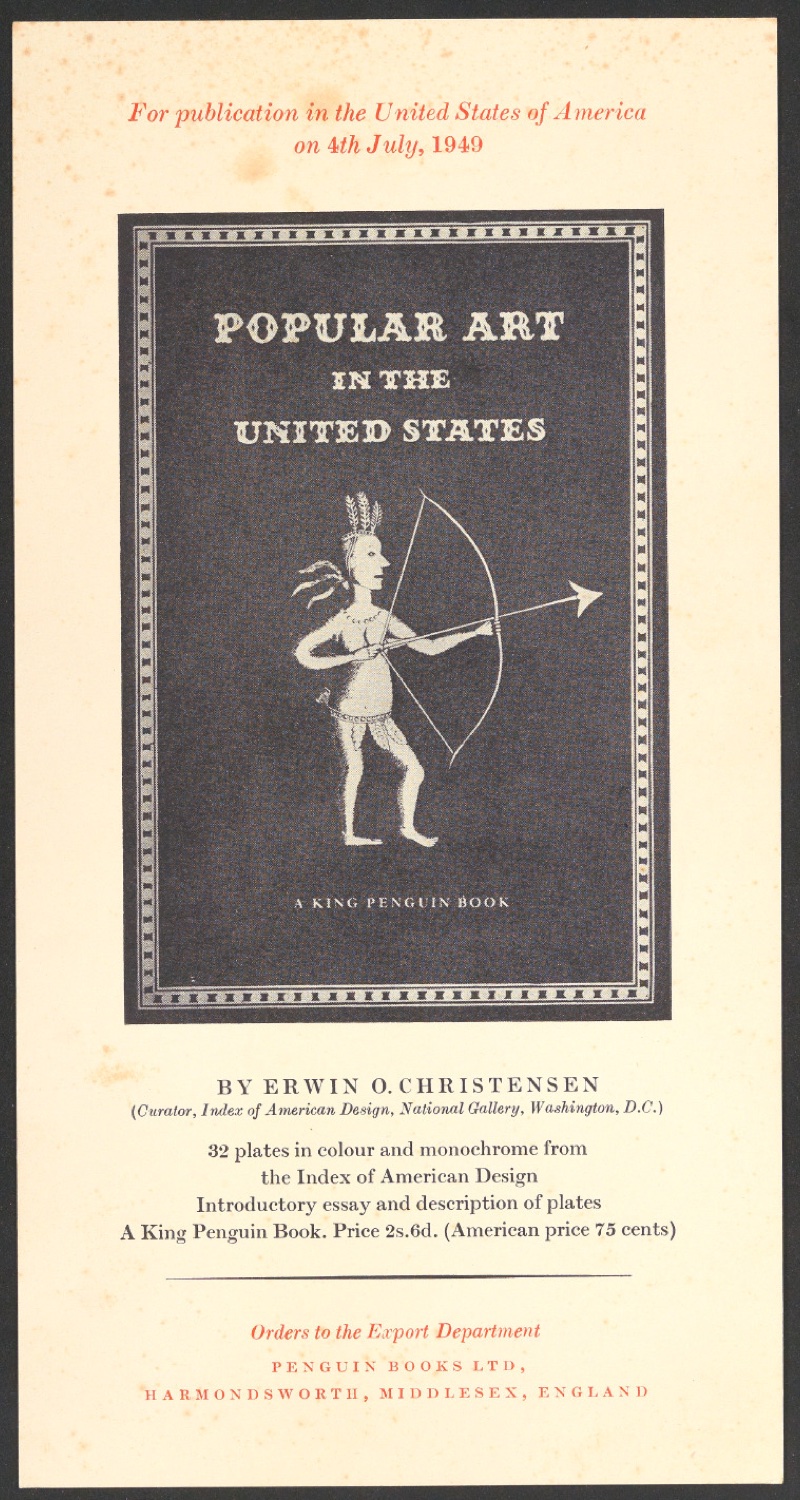 Werbebeilage Popular Art in the United States — Blatt 1