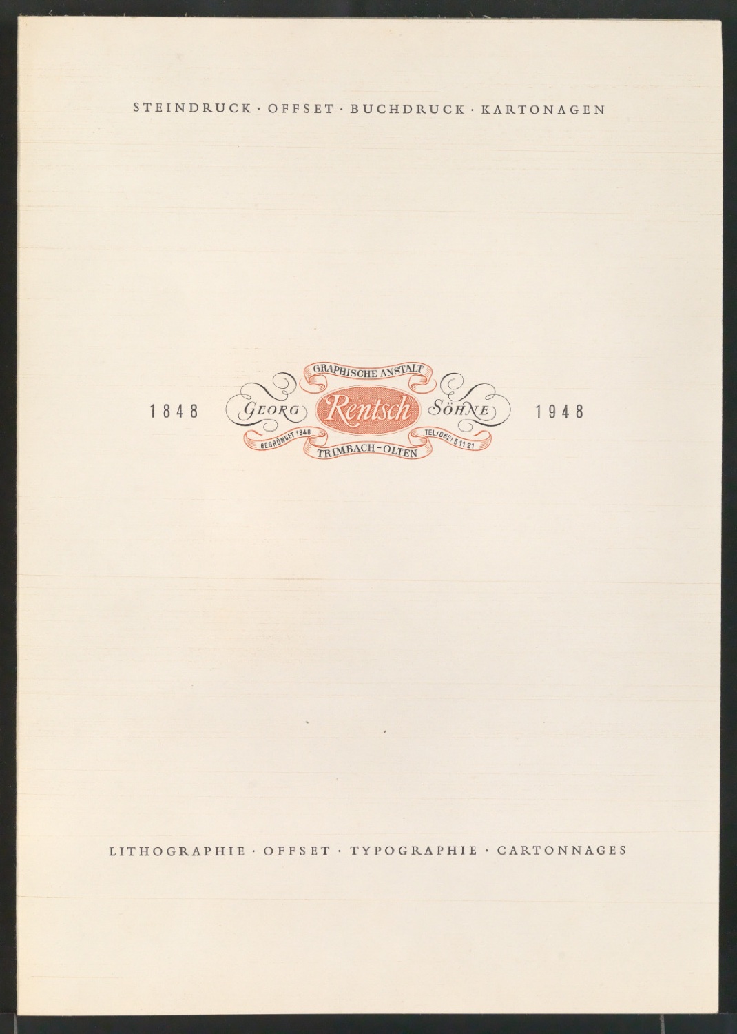 Mappe mit Entwürfen und Vorarbeiten von Kalender für Georg-Rentsch-Söhne — Blatt 1