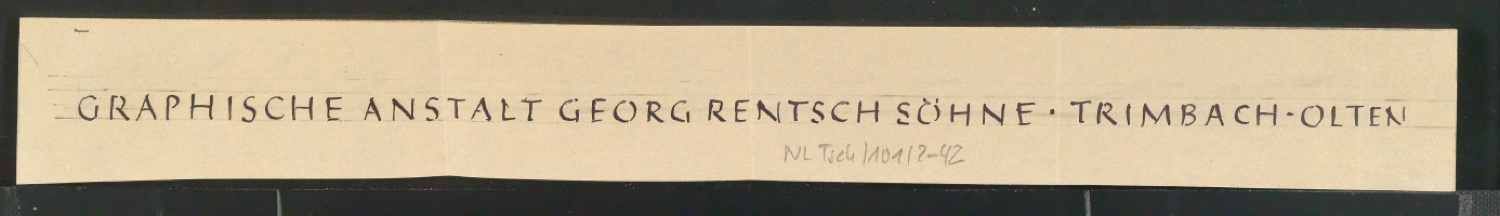 Mappe mit Entwürfen und Vorarbeiten von Kalender für Georg-Rentsch-Söhne — Blatt 53