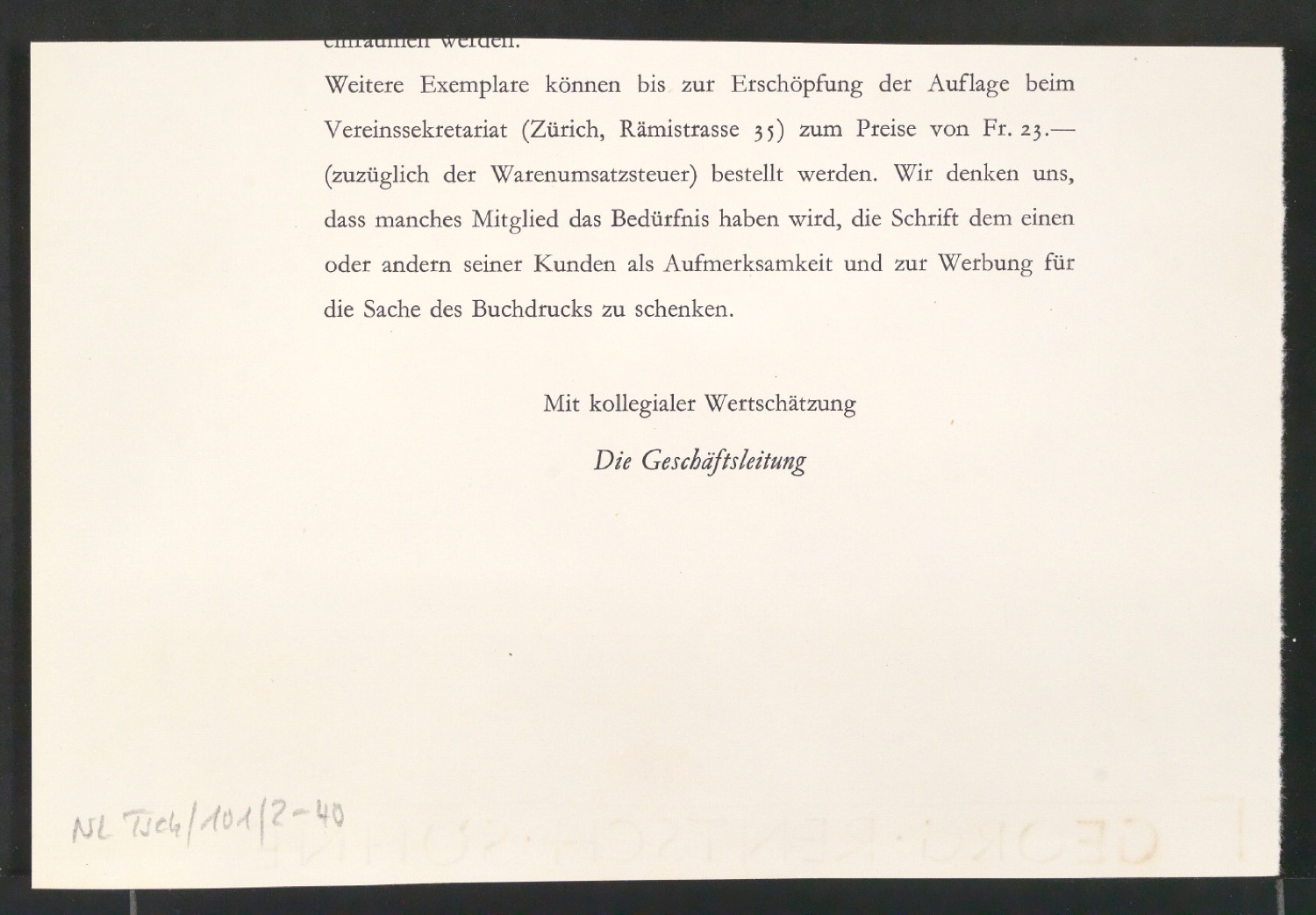 Mappe mit Entwürfen und Vorarbeiten von Kalender für Georg-Rentsch-Söhne — Blatt 56