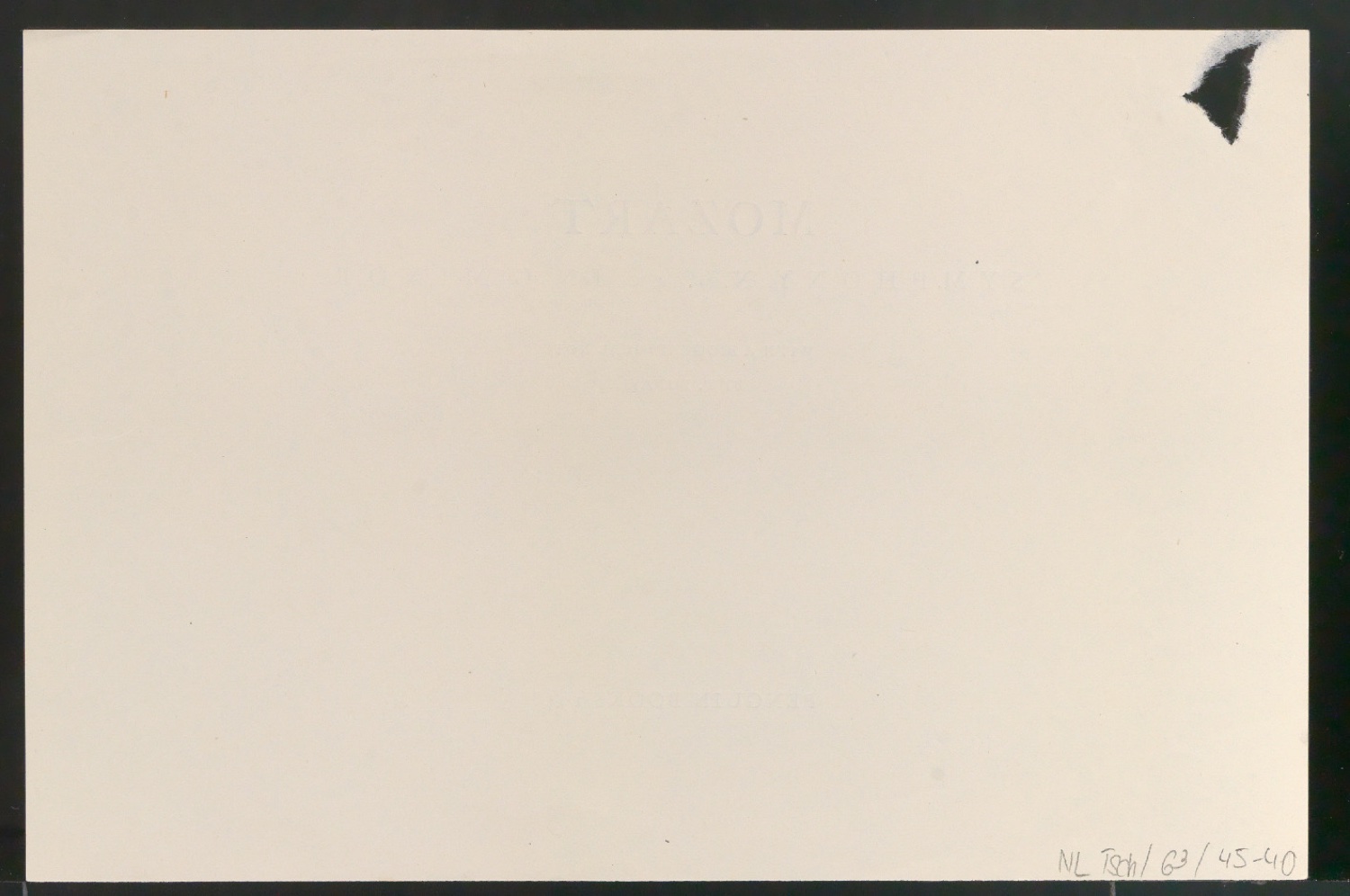 Probedruck für das Titelblatt von Symphony No. 40 in G Minor — Blatt 2