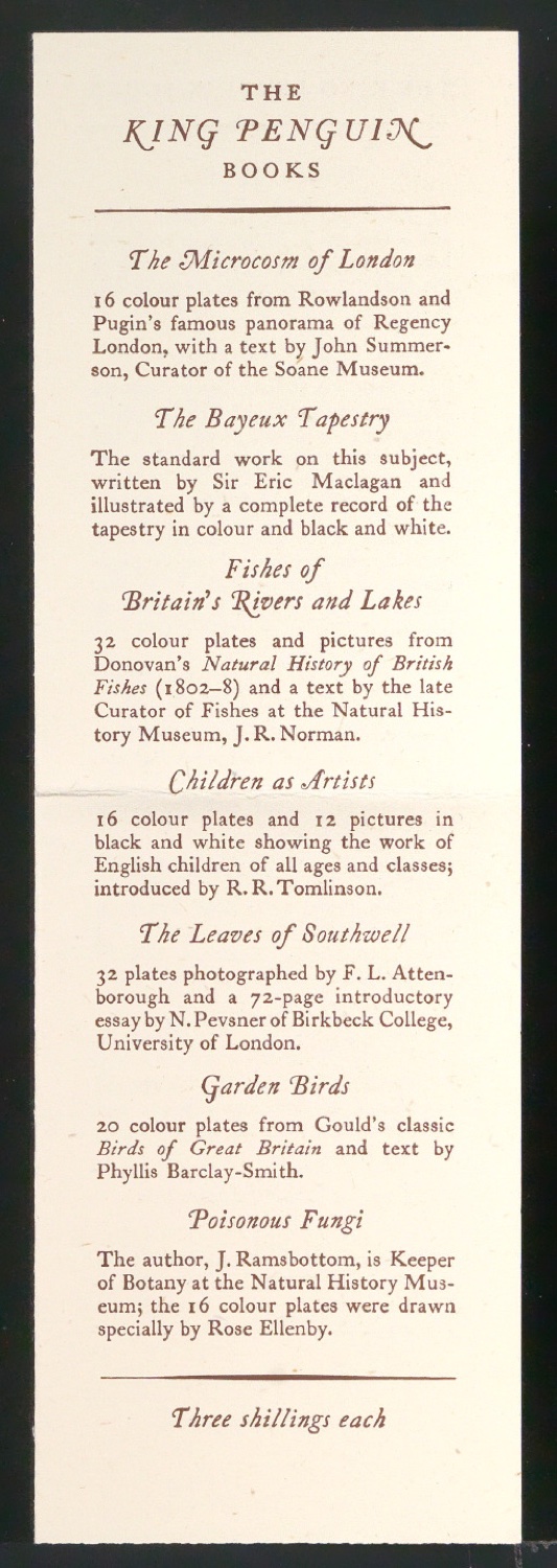 Prospekt The King Penguin Books — Blatt 1