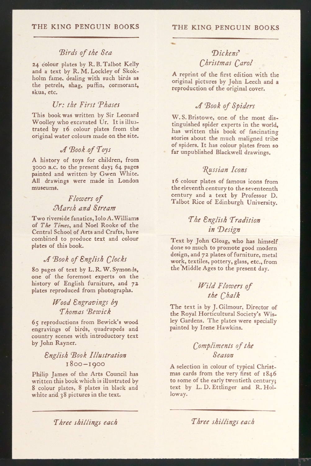 Prospekt The King Penguin Books — Blatt 2