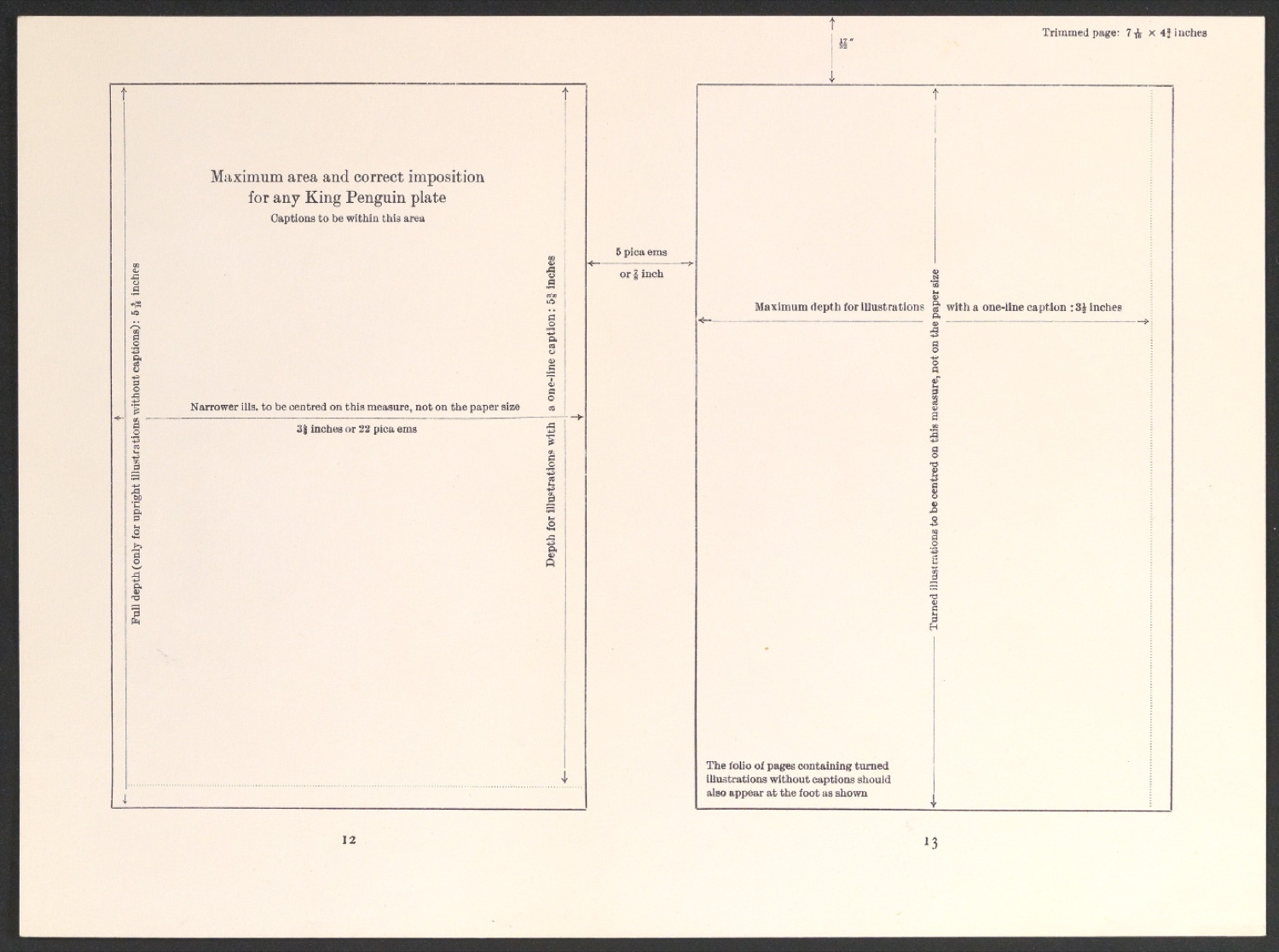 Probedruck der Layoutvorlage Maximum area and correct imposition for any King Penguin Plate — Blatt 1