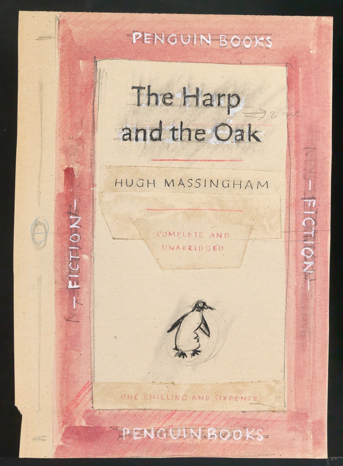 Klebeentwurf für den Umschlag von The Harp and the Oak — Blatt 1