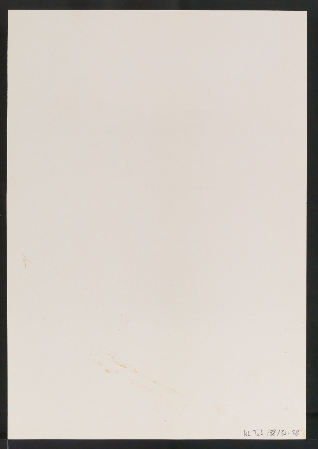 Probedruck für Titelschild und Rückenschild von Schweizer Malerei und Zeichnung im 17. und 18. Jahrhundert — Blatt 2
