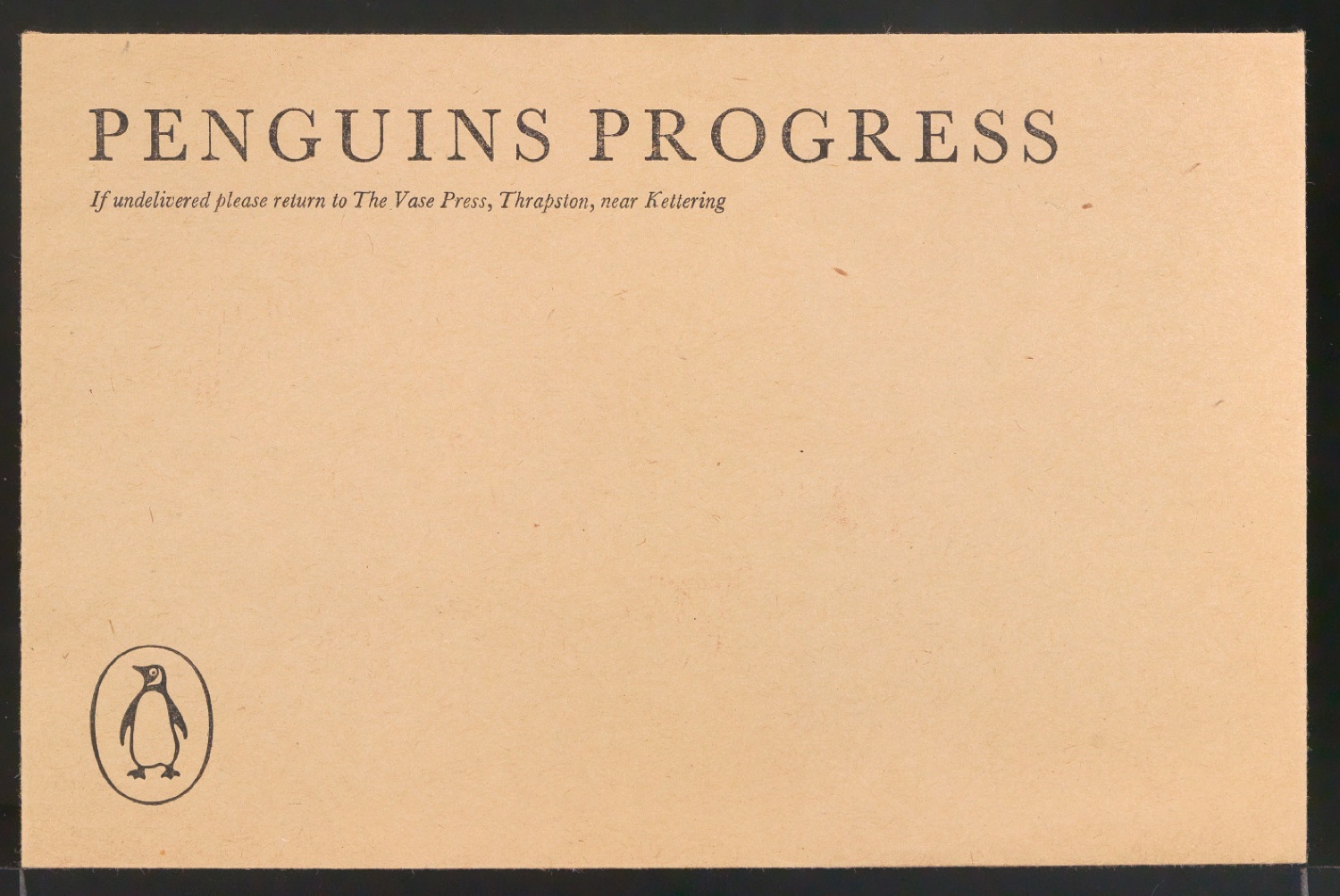 Briefumschlag Penguins Progress — Blatt 1