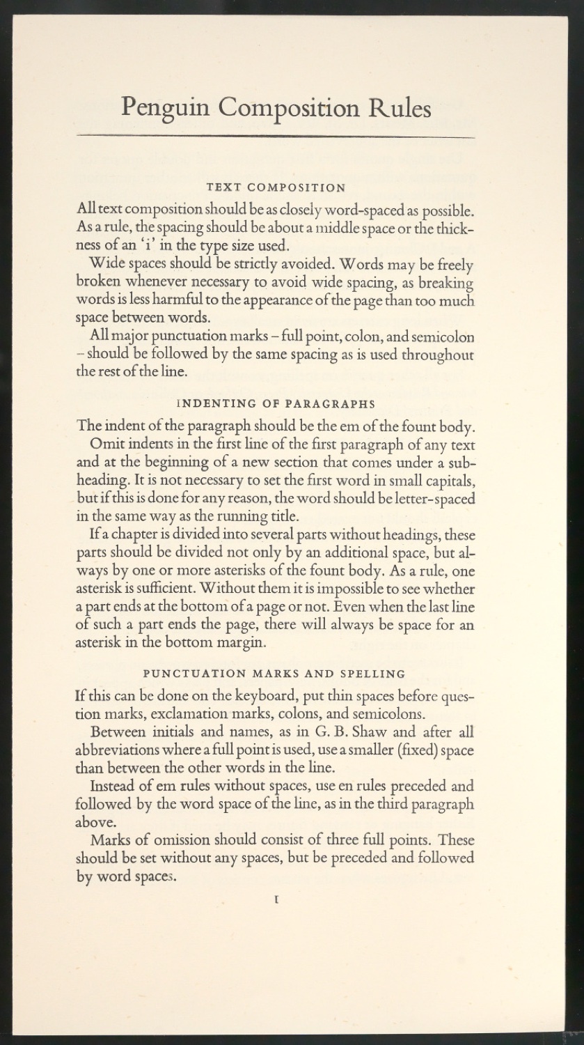 Probedruck Penguin Composition Rules — Blatt 1