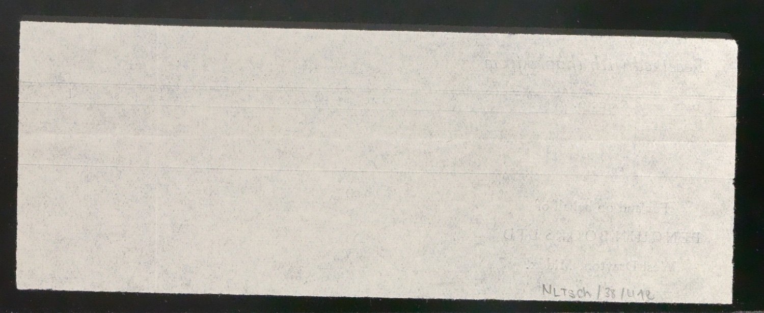 Quittungsformular Received with thanks — Blatt 2