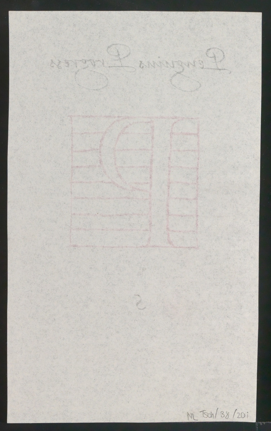 Entwurf der Typographie für den Umschlag von Penguins Progress Volume 5 — Blatt 2