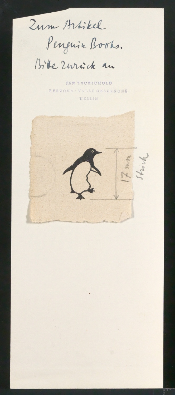 Korrigierte Druckfahne von Verlegermarken für Penguin Books — Blatt 1