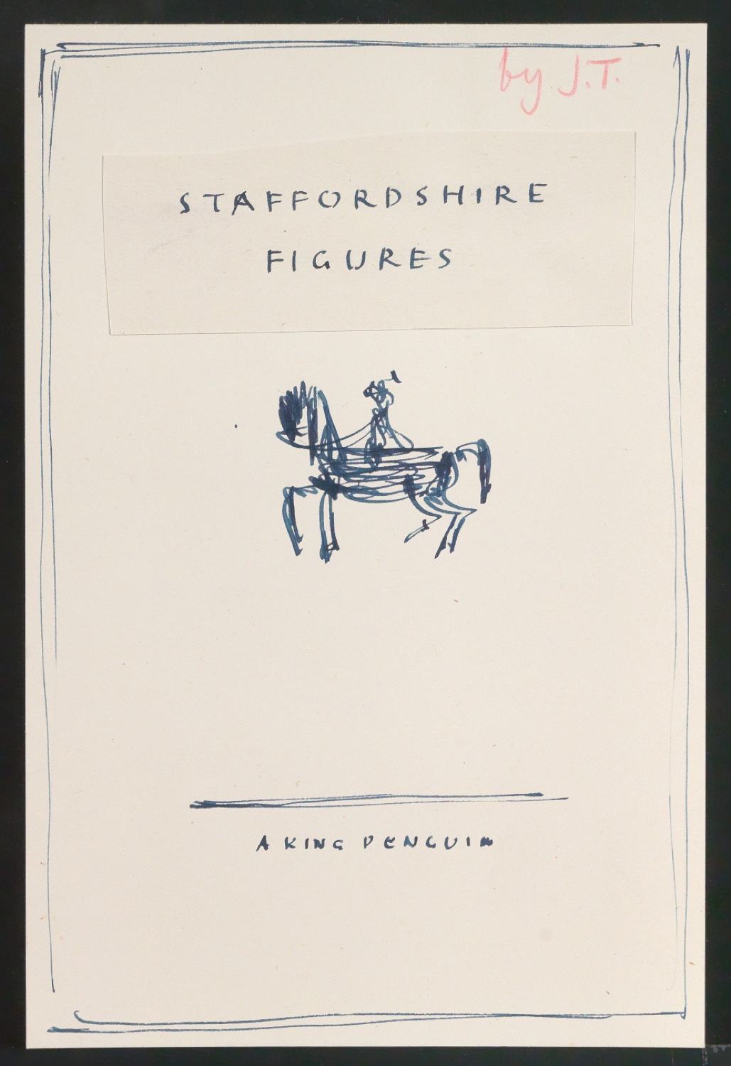 Skizze für ein Titelblatt von Staffordshire Figures — Blatt 1