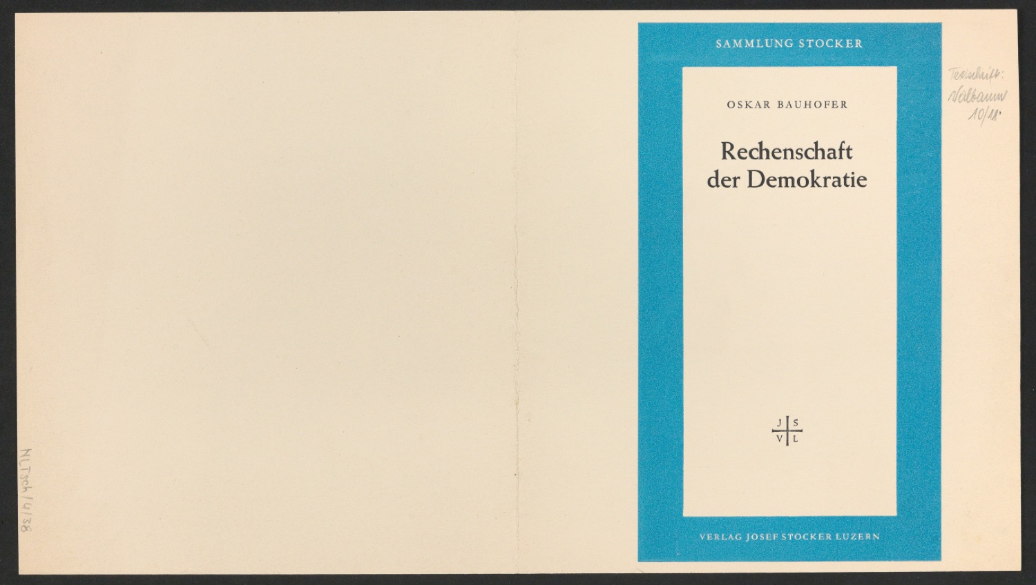 Probedrucke für einen Schutzumschlag von Rechenschaft der Demokratie — Blatt 1